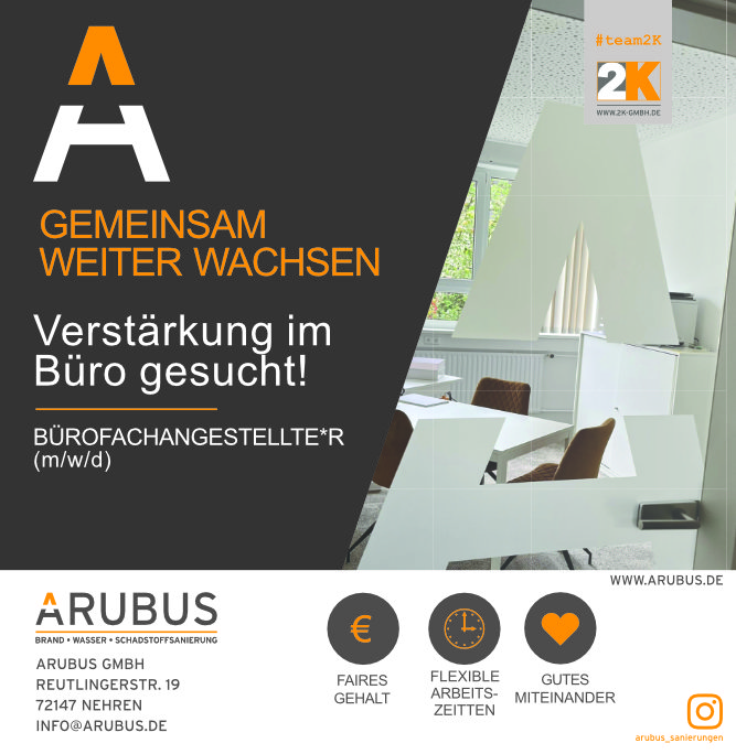 Stellenangebot Arubus Büro